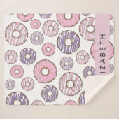 Rosa Donuts, Lila Donuts, Sprinklen, Ihr Name Sherpadecke (Vorderseite (Horizontal))