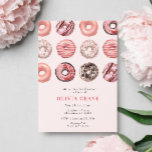 Rosa Donuts und Diamanten Brautparty Einladung<br><div class="desc">Lassen Sie Ihre Gäste mit unserer Einladung "Pink Donuts and Diamonds" zu einem süßen und schicken Brautparty einladen. Dieses reizvolle Design verbindet den Spaß an köstlichen rosa Donuts mit der Eleganz glänzender Diamanten und ist somit die perfekte Wahl für eine unvergessliche Hochzeitsfeier.</div>