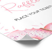 Rosa Donuts und Windeln Kinderdusche Windelwindeln Poster (Ecke)