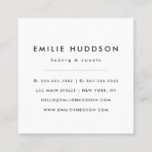 Rosa Donuts, weiße Donuts, Kuchenladen, Konditorei Quadratische Visitenkarte (Rückseite)
