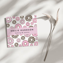 Rosa Donuts, weiße Donuts, Kuchenladen, Konditorei