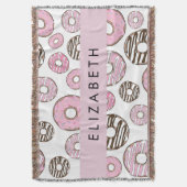 Rosa Donuts, weiße Donuts, Sprinklen, Ihr Name Decke (Vorderseite Vertikal)