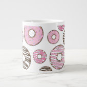 Rosa Donuts, weiße Donuts, Sprinklen, Ihr Name Jumbo-Tasse (Vorderseite)