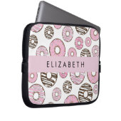 Rosa Donuts, weiße Donuts, Sprinklen, Ihr Name Laptopschutzhülle (Vorne Rechts)