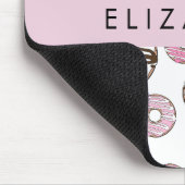 Rosa Donuts, weiße Donuts, Sprinklen, Ihr Name Mousepad (Ecke)