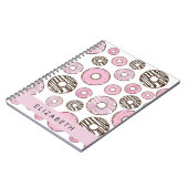 Rosa Donuts, weiße Donuts, Sprinklen, Ihr Name Notizblock (Linke Seite)