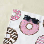 Rosa Donuts, weiße Donuts, Sprinklen, Ihr Name Strandtuch (Beispiel)
