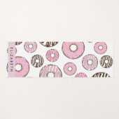 Rosa Donuts, weiße Donuts, Sprinklen, Ihr Name Yogamatte (Vorderseite (Horizontal))