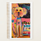 Rosa Doodle Hund (Leere Innenseite) Planer (Vorderseite)