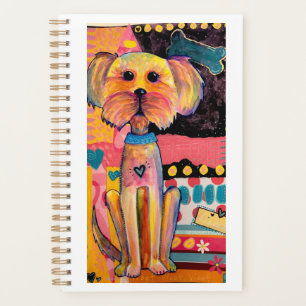 Rosa Doodle Hund (Leere Innenseite) Planer