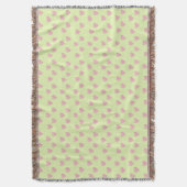 Rosa Doodle reiht die Herzen auf grün Decke (Vorderseite Vertikal)