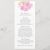 Rosa Doppelblüte Blume Hochzeitsmenü Menükarte (Rückseite)