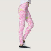 Rosa Doppelblüte Blume Leggings (Rechts)
