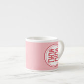 Rosa Doppelglücke - Runde Espressotasse (Vorderseite Rechts)