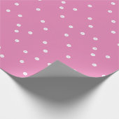 Rosa Doppelpunkte Geschenkpapier (Ecke)