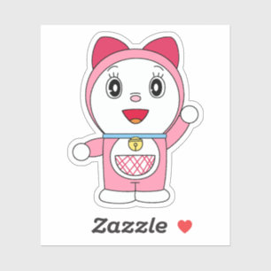 Rosa Dorami Doraemon Anime Fanart Aufkleber
