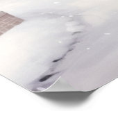 Rosa Dorf Weihnachten Wunderland Schnee Poster (Ecke)