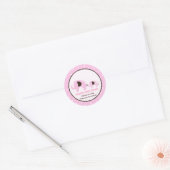 Rosa Dot Elephant Rundkleber Runder Aufkleber (Umschlag)