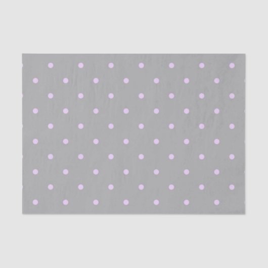 Rosa Dot Gray Hintergrund Elegant Polka Dot Dotter Seidenpapier (Vorderseite)