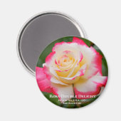 Rosa Double Delight Magnet (Vorderseite/Rückseite)