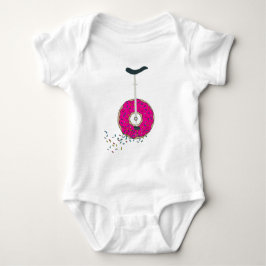 Rosa Doughnut Wheel Unicycle Bunte Sprinkles Baby Strampler