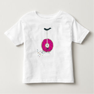 Rosa Doughnut Wheel Unicycle Bunte Sprinkles Kleinkind T-shirt