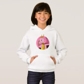 Rosa Drache Cartoon Hoodie (Vorne ganz)