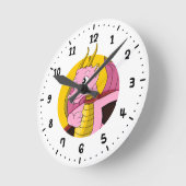 Rosa Drache Cartoon rund um die Uhr (Winkel)