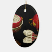 Rosa Drache-Frucht Keramikornament (Links)