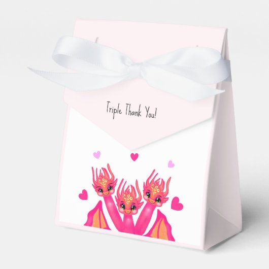 Rosa Drache Geschenkschachtel (Vorderseite)