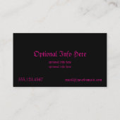 Rosa Drache-NeonVisitenkarte Visitenkarte (Rückseite)