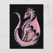 Rosa Drache Postkarte (Vorderseite)