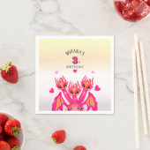 Rosa Drache Serviette (Beispiel)