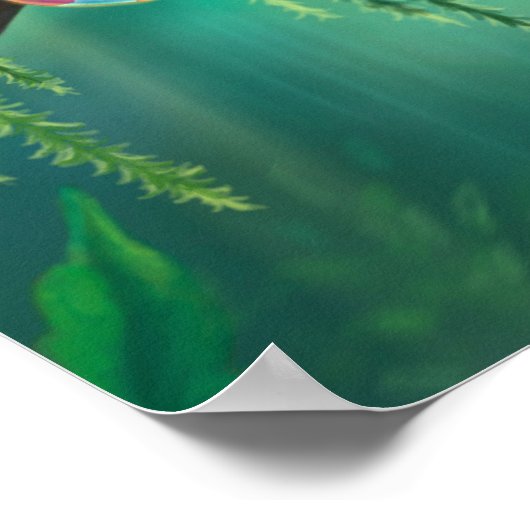 Rosa Drache und Fee Poster (Ecke)