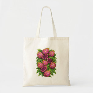 Rosa Drachenfrucht Botanische Tropen Tragetasche