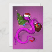 Rosa Dragon Einladung (Vorderseite)