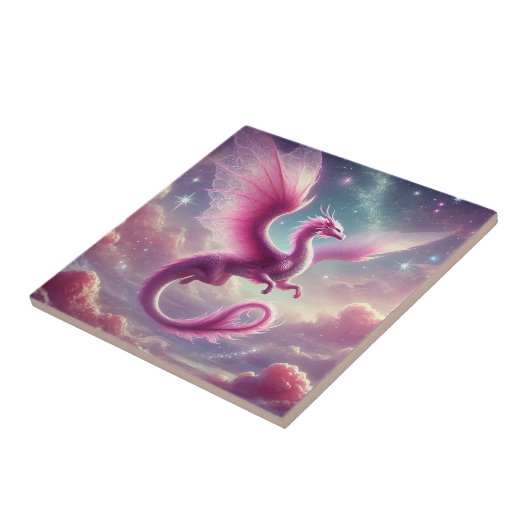 Rosa Dragon Fliese (Seite)