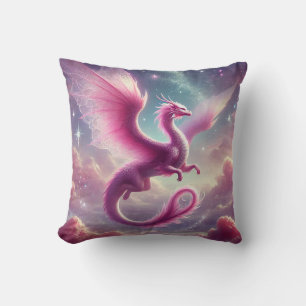 Rosa Dragon Kissen