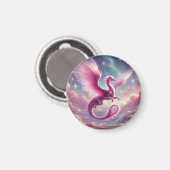 Rosa Dragon Magnet (Vorderseite/Rückseite)