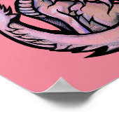 Rosa Dragon Poster (Ecke)