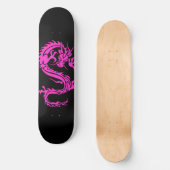 Rosa Dragon Skateboard Deck (Vorderseite)