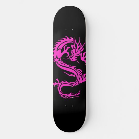 Rosa Dragon Skateboard Deck (Vorderseite)
