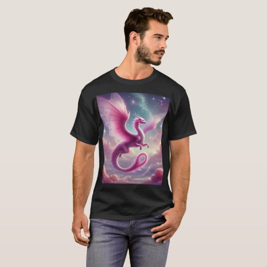Rosa Dragon T-Shirt (Vorne ganz)