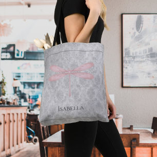 Rosa Dragonfly Damask Tasche