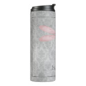 Rosa Dragonfly Damask Thermosbecher (Nach links gedreht)