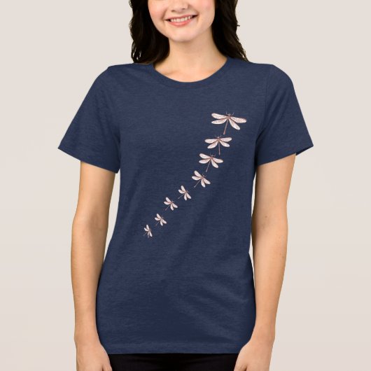 Rosa Dragonfly-Girls-T - Shirt (Vorderseite)