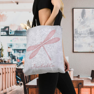 Rosa Dragonfly Personalisiert Totasche Tasche