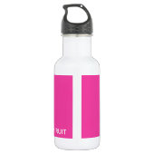 Rosa Dragonfruit Edelstahlflasche (Rückseite)