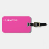 Rosa Dragonfruit Gepäckanhänger (Vorderseite horizontal)