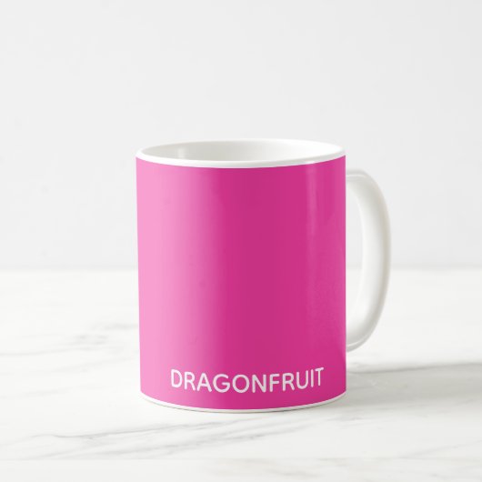 Rosa Dragonfruit Kaffeetasse (VorderseiteRechts)